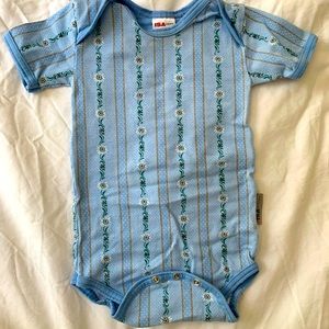 Blue Swiss themed girls onesie 3-6 months